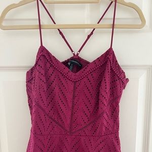 White House, Black market, fuchsia spaghetti strap top